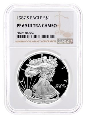 1987-S Proof Silver Eagle NGC PF69