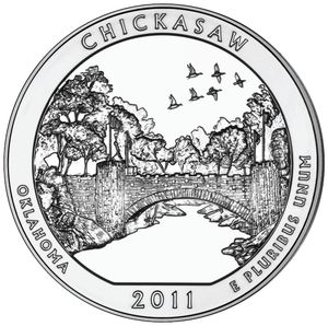 2011 5 oz ATB Chickasaw Silver Coin - BU