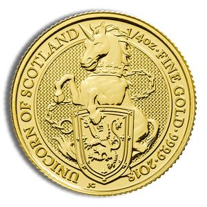 2018 1/4 Oz Great Britain Queen's Beast Gold Coin (Unicorn) - BU