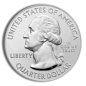 2010 5 Oz America The Beautiful Yosemite Silver Coin - BU