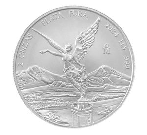 2024 2 Oz Silver Mexico Libertad - BU