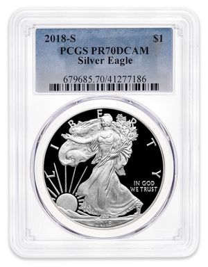 2018-W Proof Silver Eagle PCGS PR70
