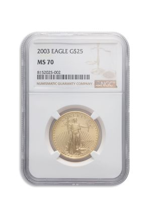 2003 1/2 oz Gold Eagle $25 NGC MS70