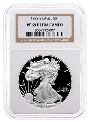 1992-S Proof Silver Eagle NGC PF69