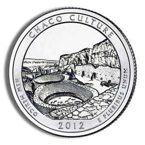 2012 5 Oz America The Beautiful Chaco Culture Silver Coin - BU