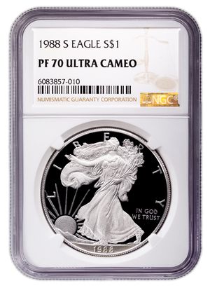 1988-S Proof Silver Eagle NGC PF70