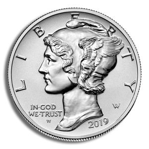 2019-W 1 Oz Reverse Proof Palladium American Eagle - BU (with Box and COA)