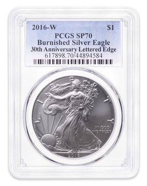 2016-W Burnished Silver Eagle PCGS SP70