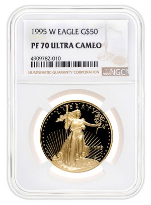 1995-W 1 oz Proof Gold Eagle $50 NGC PF70
