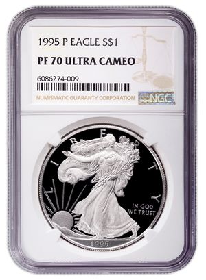 1995-P Proof Silver Eagle NGC PF70