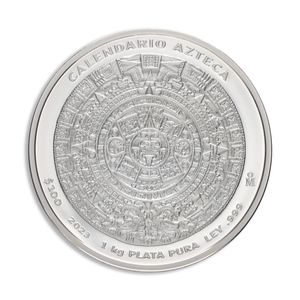 2023 1 Kilo Silver Mexico Aztec Calendar - Proof (with Box and COA)