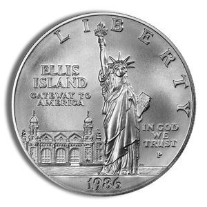 1986-P $1 Statue of Liberty Silver Commemorative - BU