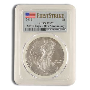 2016 Silver American Eagle - PCGS MS70 (First Strike)