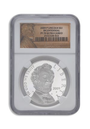 2009-P $1 Abraham Lincoln Silver Commem - NGC PF70
