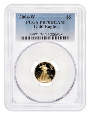2004-W 1/10 oz Proof Gold Eagle $5 PCGS PR70