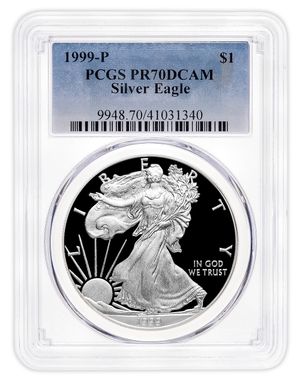 1999-P Proof Silver Eagle PCGS PR70