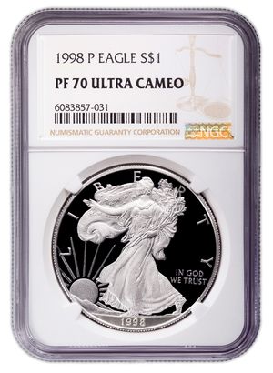 1998-P Proof Silver Eagle NGC PF70