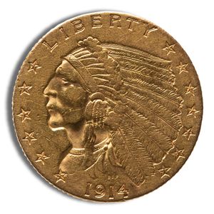 $2.5 Gold Indian Quarter Eagle - XF (Random Year)