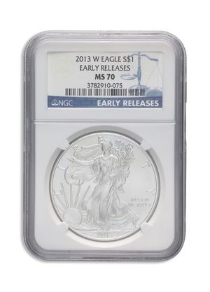 2013-W Burnished Silver Eagle NGC MS70 ER