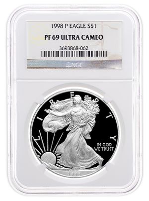 1998-P Proof Silver Eagle NGC PF69