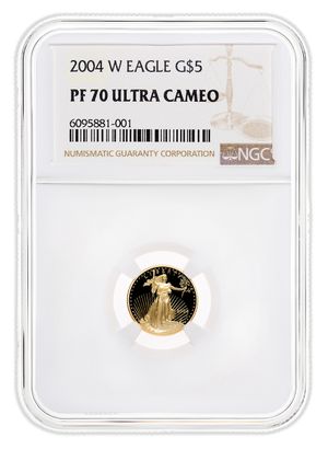 2004-W 1/10 oz Proof Gold Eagle $5 NGC PF70