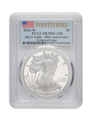 2016-W Proof Silver Eagle PCGS PR70 First Strike
