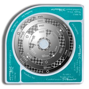 2016 1 Oz Platinum Roud Valcambi Armillary (In Assay Card)