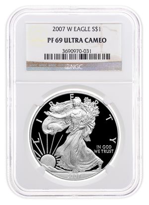 2007-W Proof Silver Eagle NGC PF69
