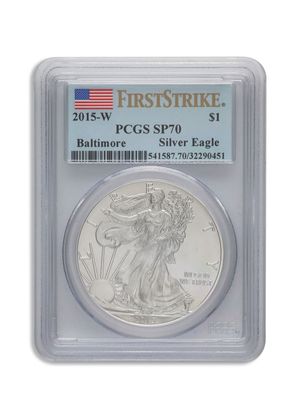 2015-W Burnished Silver Eagle PCGS SP70 FS