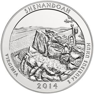 2014 5 oz ATB Shenandoah Silver Coin - BU