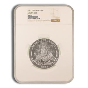 2012-P 5 Oz America The Beautiful Hawaii Volcanoes Silver Coin - NGC SP70