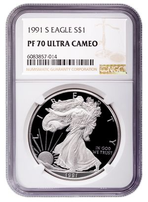 1991-S Proof Silver Eagle NGC PF70