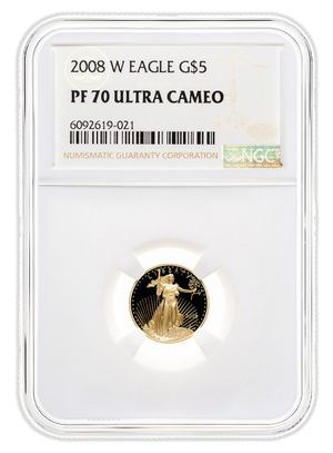 2008-W 1/10 oz Proof Gold Eagle $5 NGC PF70