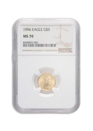 1996 1/10 oz Gold Eagle $5 NGC MS70
