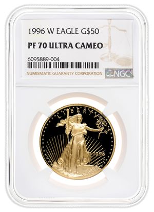 1996-W 1 oz Proof Gold Eagle $50 NGC PF70