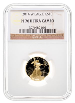 2014-W 1/4 oz Proof Gold Eagle $10 NGC PF70