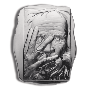10 Oz Silver Bar - Argentia Sculpture - Thinking Man