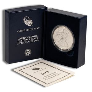 2013-W Burnished Silver American Eagle (with Box and COA)