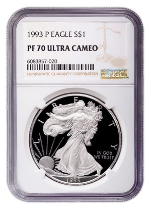 1993-P Proof Silver Eagle NGC PF70
