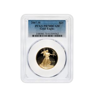 2007-W 1/2 oz Proof Gold Eagle $25 PCGS PR70