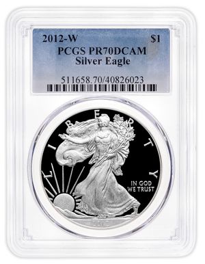 2012-W Proof Silver Eagle PCGS PR70