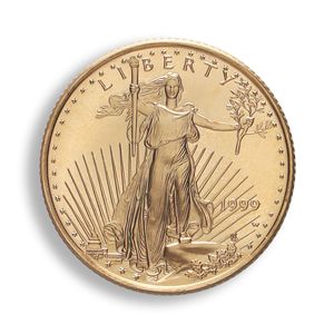 1999-W 1/4 Oz Gold American Eagle Unfinished Proof Die - BU