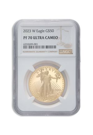 2023-W 1 oz Proof Gold Eagle $50 NGC PF70