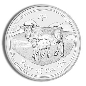 2009 1/2 Oz Australia Silver Lunar Ox (Series II) - BU