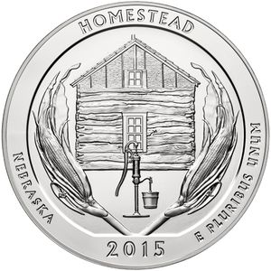 2015 5 oz ATB Homestead Silver Coin - BU