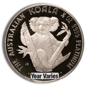 1/2 Oz Platinum Australia Koala - BU (Random Year)