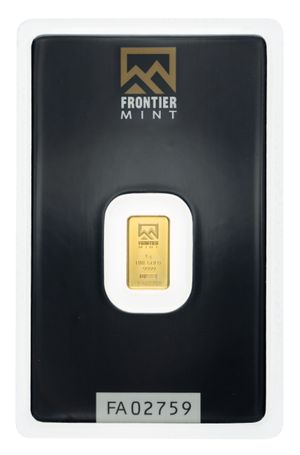 1 Gram Gold Bar - Frontier Mint (In Assay Card)
