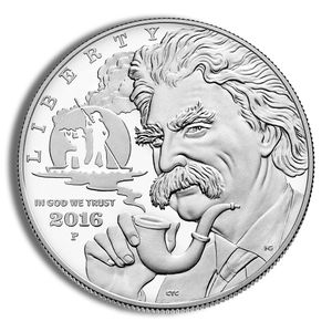 2016-P $1 Mark Twain Silver Commemorative Proof - BU