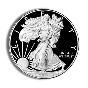 2017-W Proof Silver American Eagle - BU (with Box and COA)