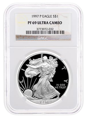 1997-P Proof Silver Eagle NGC PF69
